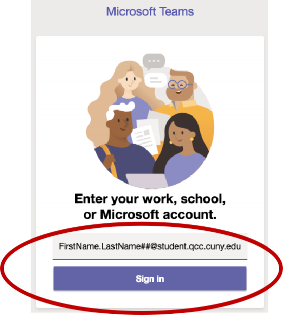Example CUNY username email for CUNY.
