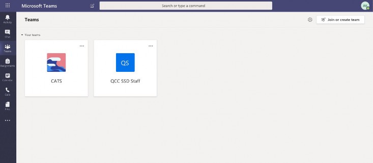 Two channels appearing, CATS and QCC SSD Staff. 